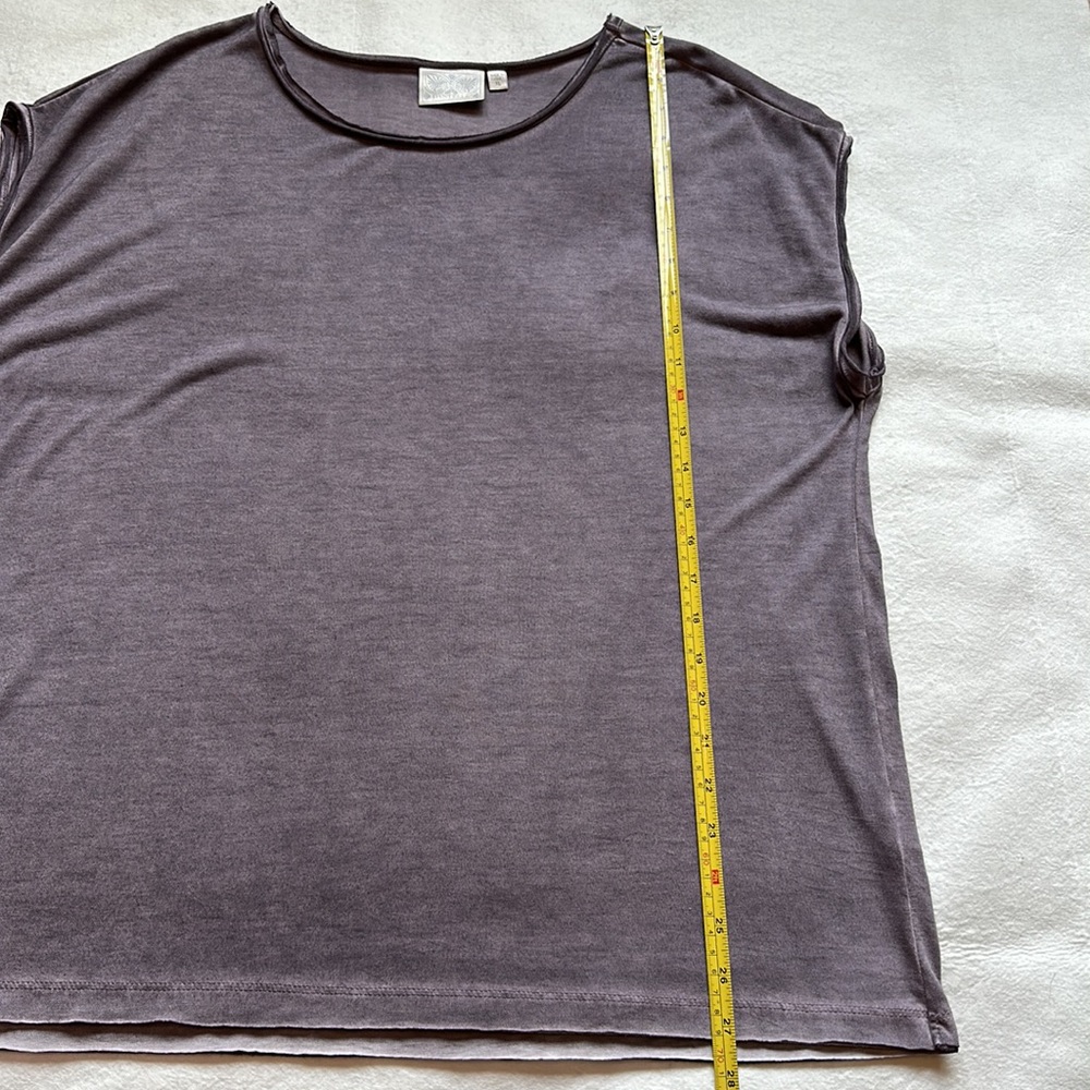 Danielle Cap Sleeve muted purple top - Picture 6 of 8